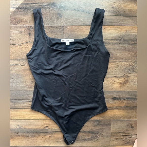 And Now This Tops - And Now This Black Bodysuit – Size Large